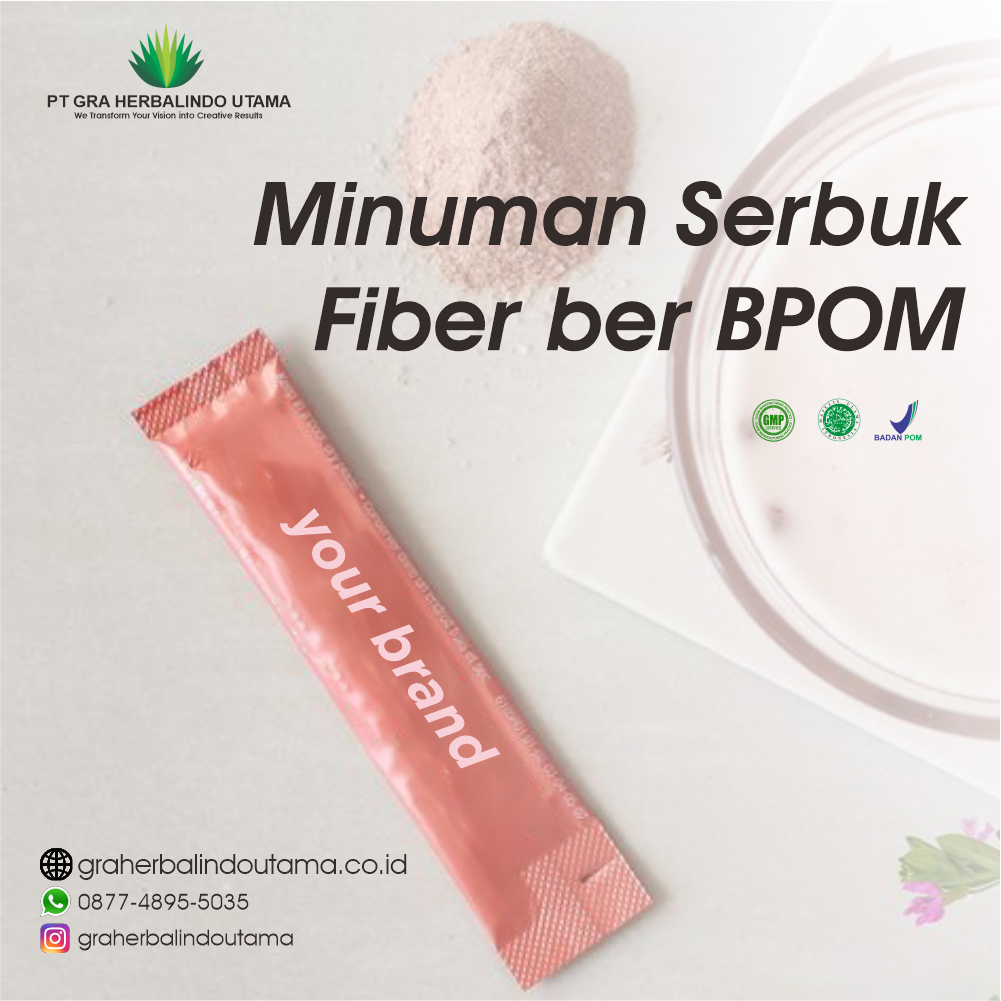 Maklon Minuman Serbuk Fiber BPOM Dengan Nama Brand Anda Sendiri