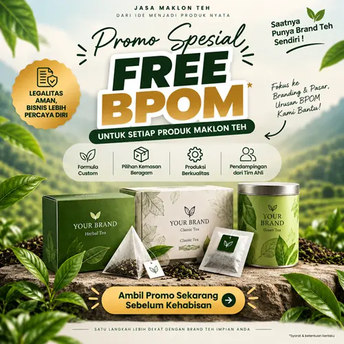 promo free bpom maklon teh